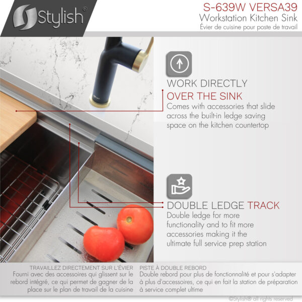 Stylish 39'' Versa39 Kitchen Sink, product view 6
