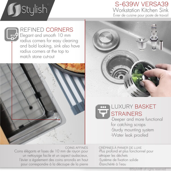 Stylish 39'' Versa39 Kitchen Sink, product view 9