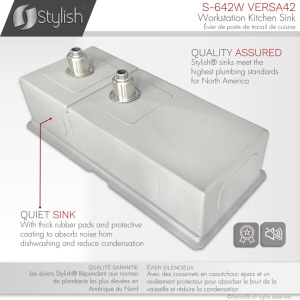 Stylish 42'' Versa42 Kitchen Sink, product view 3