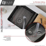 Stylish 32'' Opal Kitchen Sink, product view 12