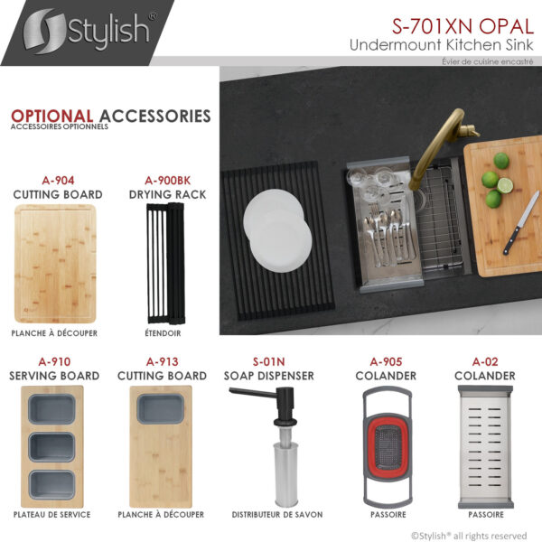 Stylish 32'' Opal Kitchen Sink, product view 13