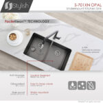 Stylish 32'' Opal Kitchen Sink, product view 3