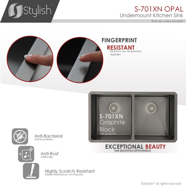 Stylish 32'' Opal Kitchen Sink, product view 4