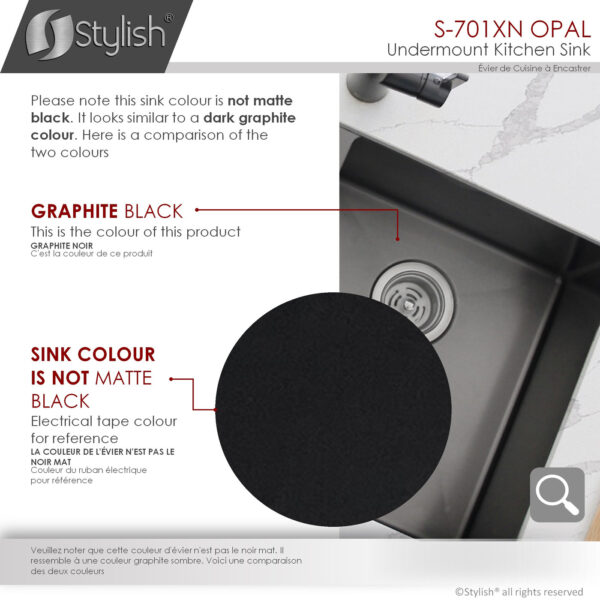 Stylish 32'' Opal Kitchen Sink, product view 5