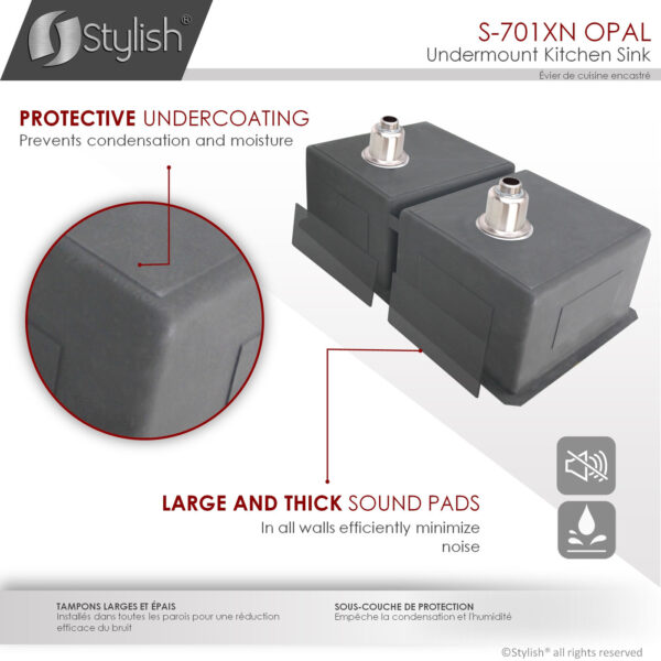 Stylish 32'' Opal Kitchen Sink, product view 7