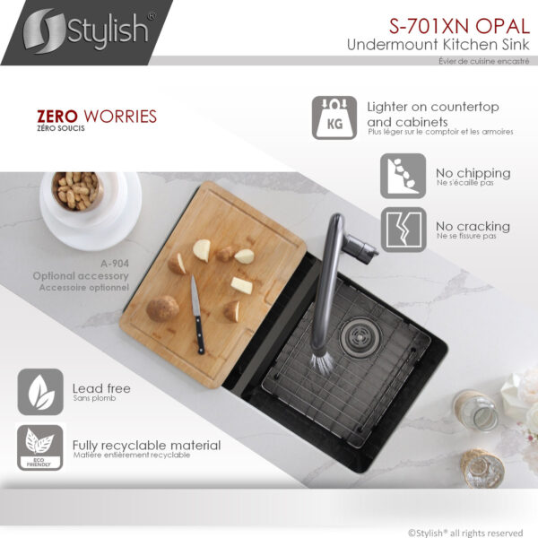 Stylish 32'' Opal Kitchen Sink, product view 8