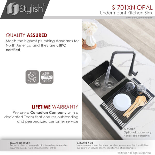 Stylish 32'' Opal Kitchen Sink, product view 9