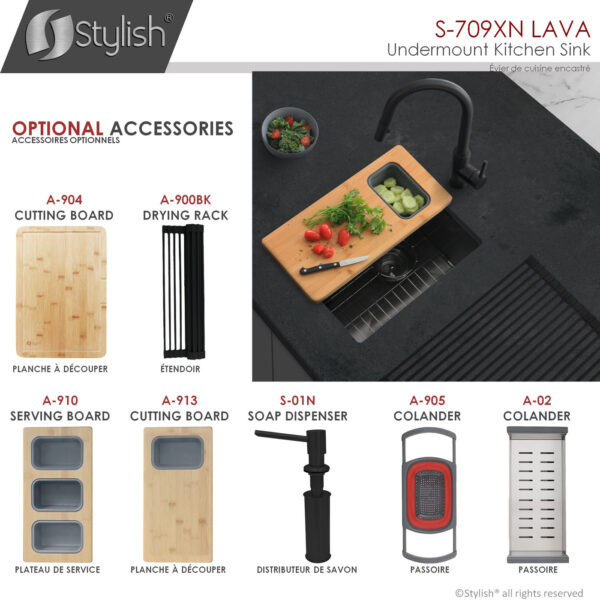 Stylish 16'' Lava Kitchen Sink, product view 13
