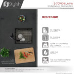 Stylish 16'' Lava Kitchen Sink, product view 7