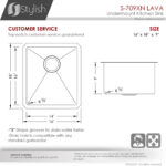 Stylish 16'' Lava Kitchen Sink, product view 9