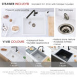 Stylish 22'' Aspen Kitchen Sink, product view 11