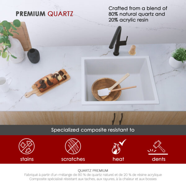 Stylish 22'' Aspen Kitchen Sink, product view 4