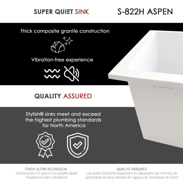 Stylish 22'' Aspen Kitchen Sink, product view 5