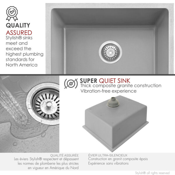 Stylish 22'' Aspen Kitchen Sink, product view 9