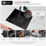 Stylish 22'' Aspen Kitchen Sink, product view 10