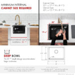 Stylish 22'' Aspen Kitchen Sink, product view 4