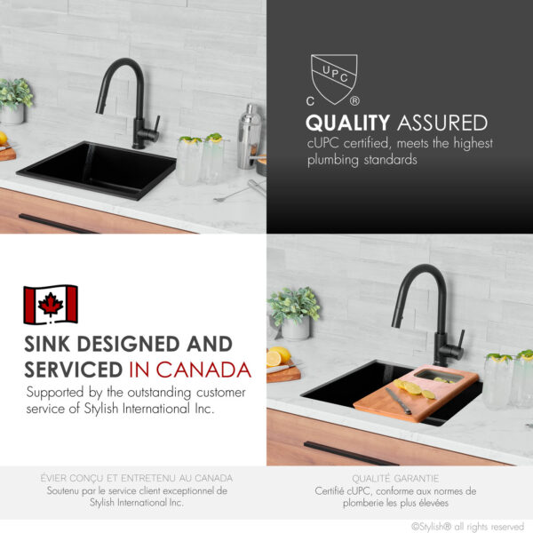 Stylish 22'' Aspen Kitchen Sink, product view 5
