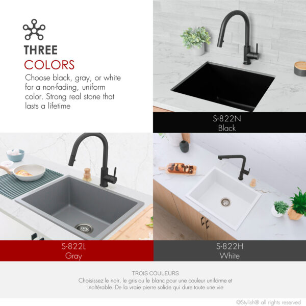 Stylish 22'' Aspen Kitchen Sink, product view 9