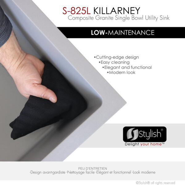 Stylish 25'' Killarney Kitchen Sink, product view 3