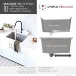 Stylish 25'' Killarney Kitchen Sink, product view 6