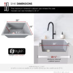 Stylish 25'' Killarney Kitchen Sink, product view 7