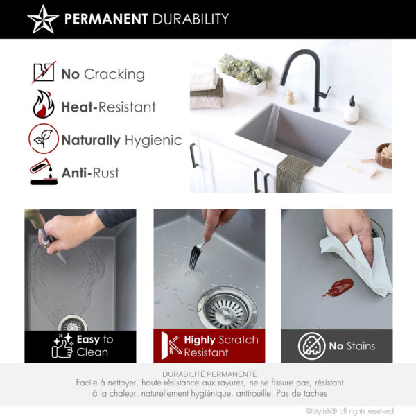 Stylish 25'' Killarney Kitchen Sink, product view 8