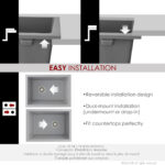 Stylish 25'' Killarney Kitchen Sink, product view 9