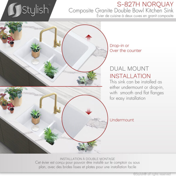 Stylish 27'' Norquay Kitchen Sink, product view 10