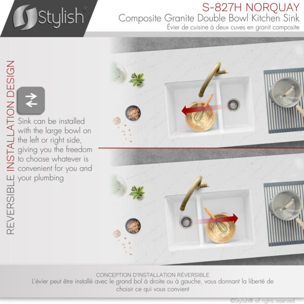 Stylish 27'' Norquay Kitchen Sink, product view 12