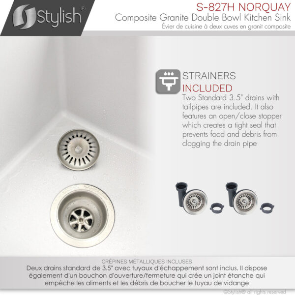 Stylish 27'' Norquay Kitchen Sink, product view 6