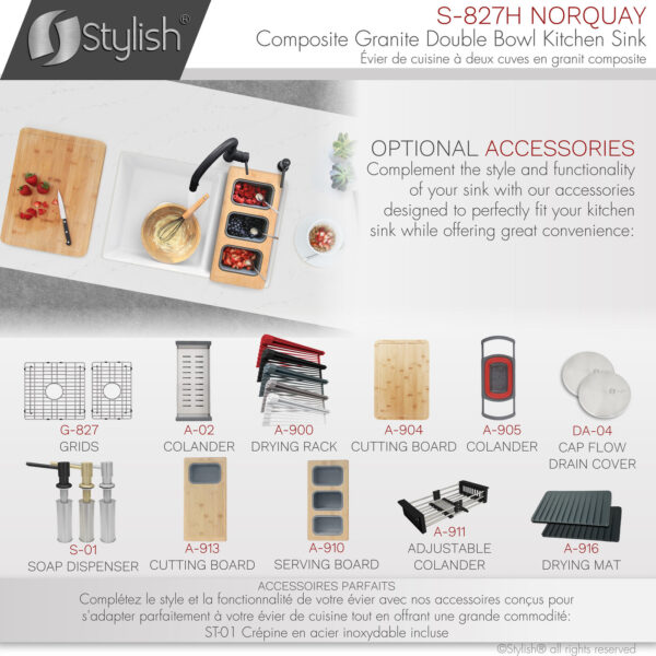 Stylish 27'' Norquay Kitchen Sink, product view 9