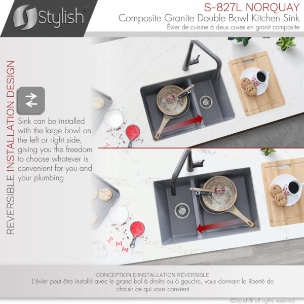 Stylish 27'' Norquay Kitchen Sink, product view 12