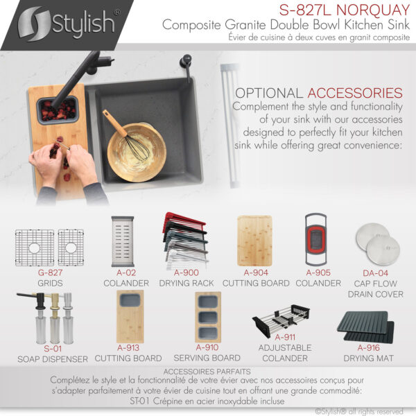 Stylish 27'' Norquay Kitchen Sink, product view 9
