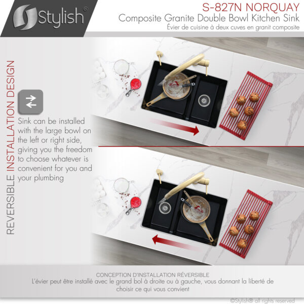 Stylish 27'' Norquay Kitchen Sink, product view 12