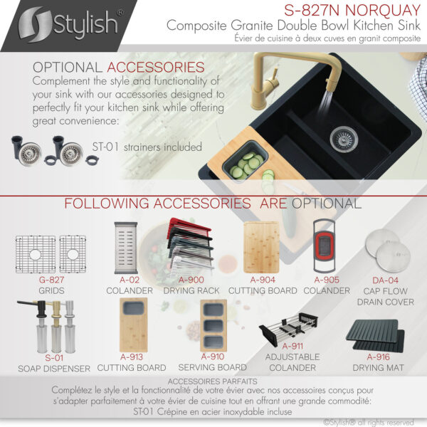 Stylish 27'' Norquay Kitchen Sink, product view 9