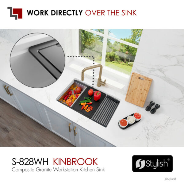 Stylish 28'' Kinbrook Kitchen Sink, product view 4