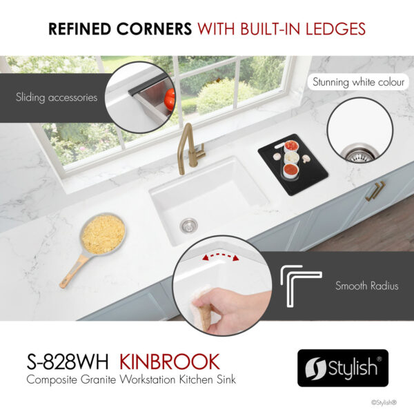 Stylish 28'' Kinbrook Kitchen Sink, product view 7