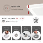 Stylish 28'' Kinbrook Kitchen Sink, product view 8