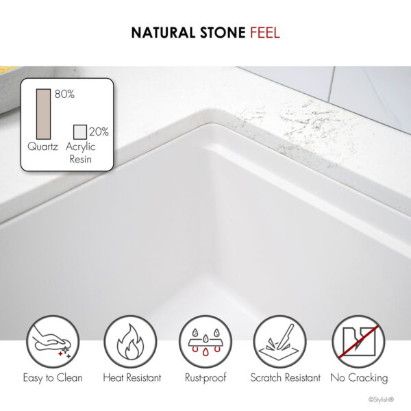 Stylish 28'' Kinbrook Kitchen Sink, product view 9