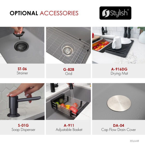 Stylish 28'' Kinbrook Kitchen Sink, product view 12