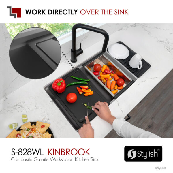 Stylish 28'' Kinbrook Kitchen Sink, product view 4