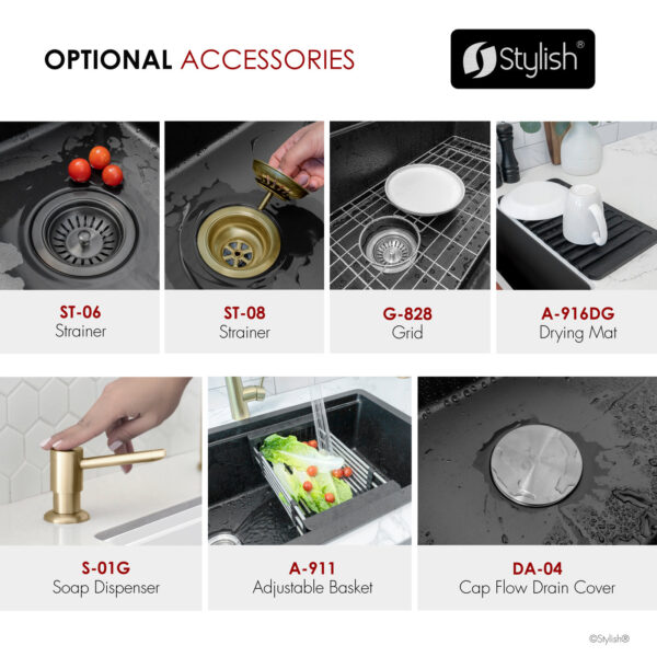 Stylish 28'' Kinbrook Kitchen Sink, product view 12