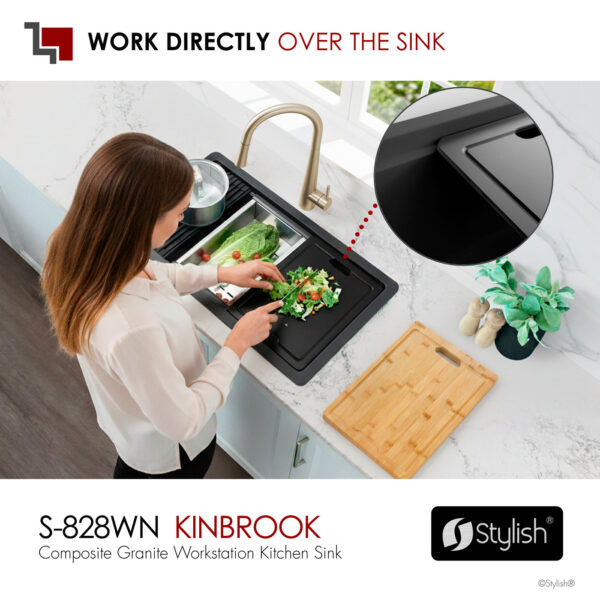 Stylish 28'' Kinbrook Kitchen Sink, product view 4