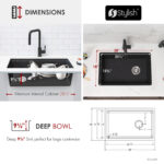 Stylish 28'' Kinbrook Kitchen Sink, product view 5