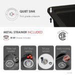 Stylish 28'' Kinbrook Kitchen Sink, product view 7