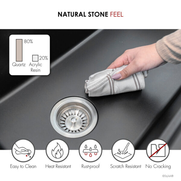 Stylish 28'' Kinbrook Kitchen Sink, product view 9