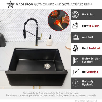 Stylish 30'' Bronte Kitchen Sink, product view 2