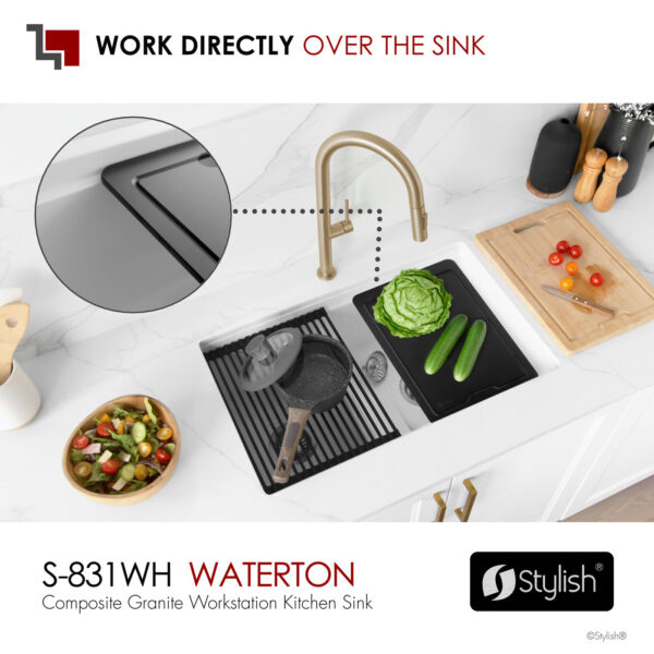 Stylish 30'' Waterton Kitchen Sink, product view 4