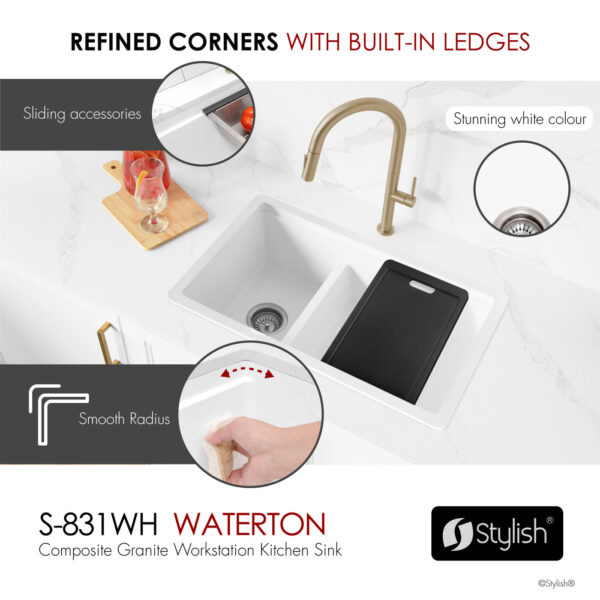 Stylish 30'' Waterton Kitchen Sink, product view 8