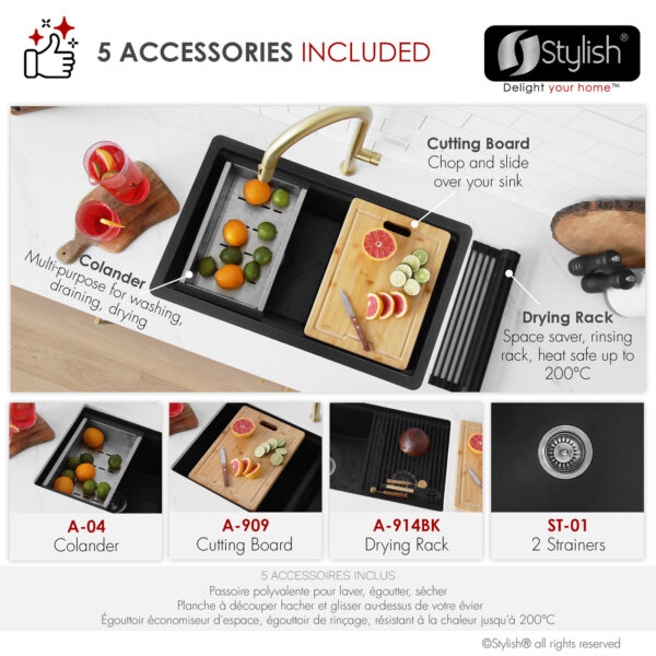 Stylish 30'' Waterton Kitchen Sink, product view 6